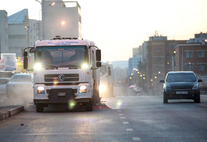 Gray water is used for road cleaning