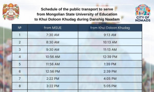 Public transport to be served to Khui Doloon Khudag during Danshig Naadam